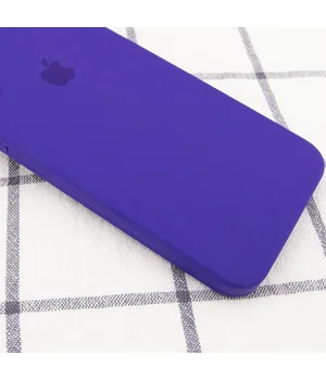 Чехол Silicone Case Square Full Camera Protective (AA) для Apple iPhone XR (6.1") Фиолетовый / Ultra Violet