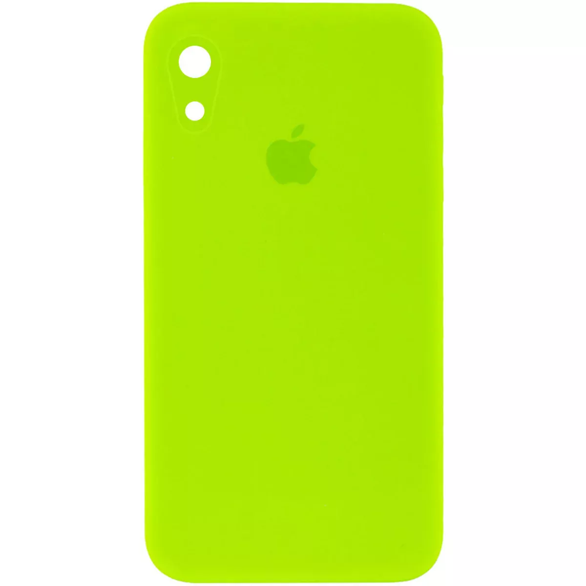 Чехол Silicone Case Square Full Camera Protective (AA) для Apple iPhone XR (6.1") Салатовый / Neon green