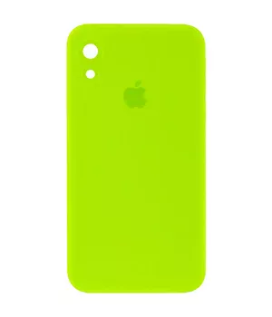 Чохол Silicone Case Square Full Camera Protective (AA) для Apple iPhone XR (6.1 ") Салатовий / Neon green