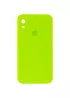Чохол Silicone Case Square Full Camera Protective (AA) для Apple iPhone XR (6.1 ") Салатовий / Neon green