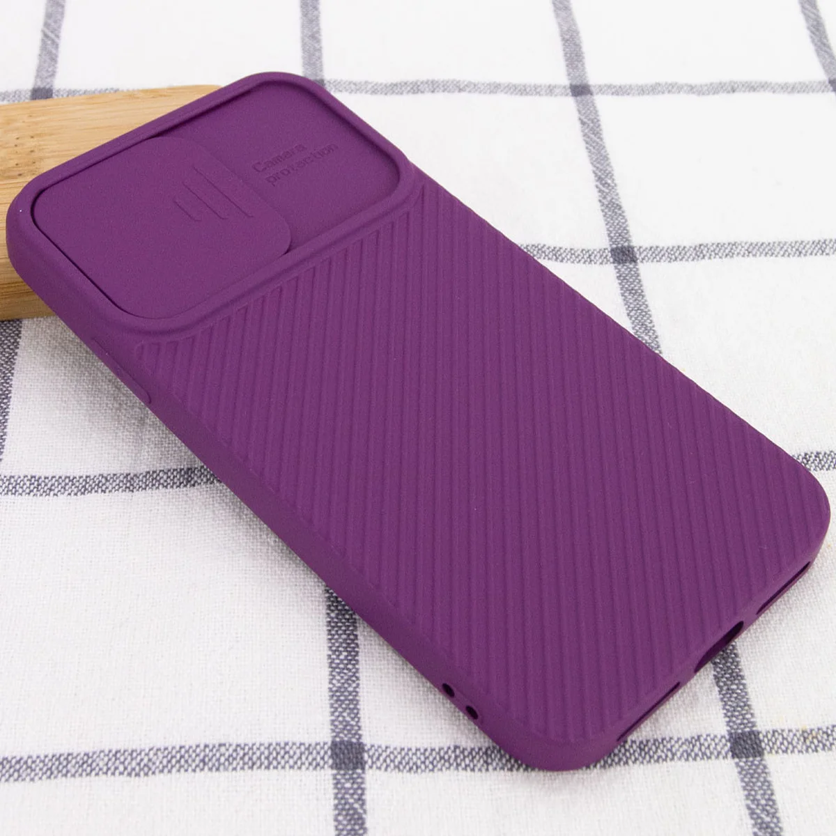 Чехол Camshield Square TPU со шторкой для камеры для Apple iPhone XR (6.1") Фиолетовый