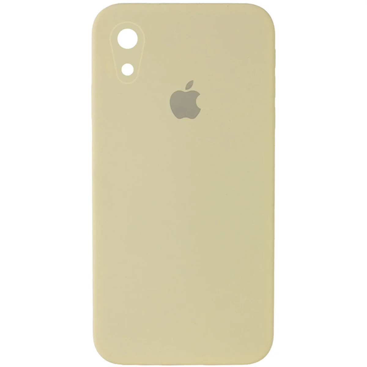 Чохол Silicone Case Square Full Camera Protective (AA) для Apple iPhone XR (6.1 ") Жовтий / Mellow Yellow