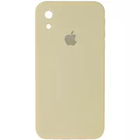 Чохол Silicone Case Square Full Camera Protective (AA) для Apple iPhone XR (6.1 ") Жовтий / Mellow Yellow