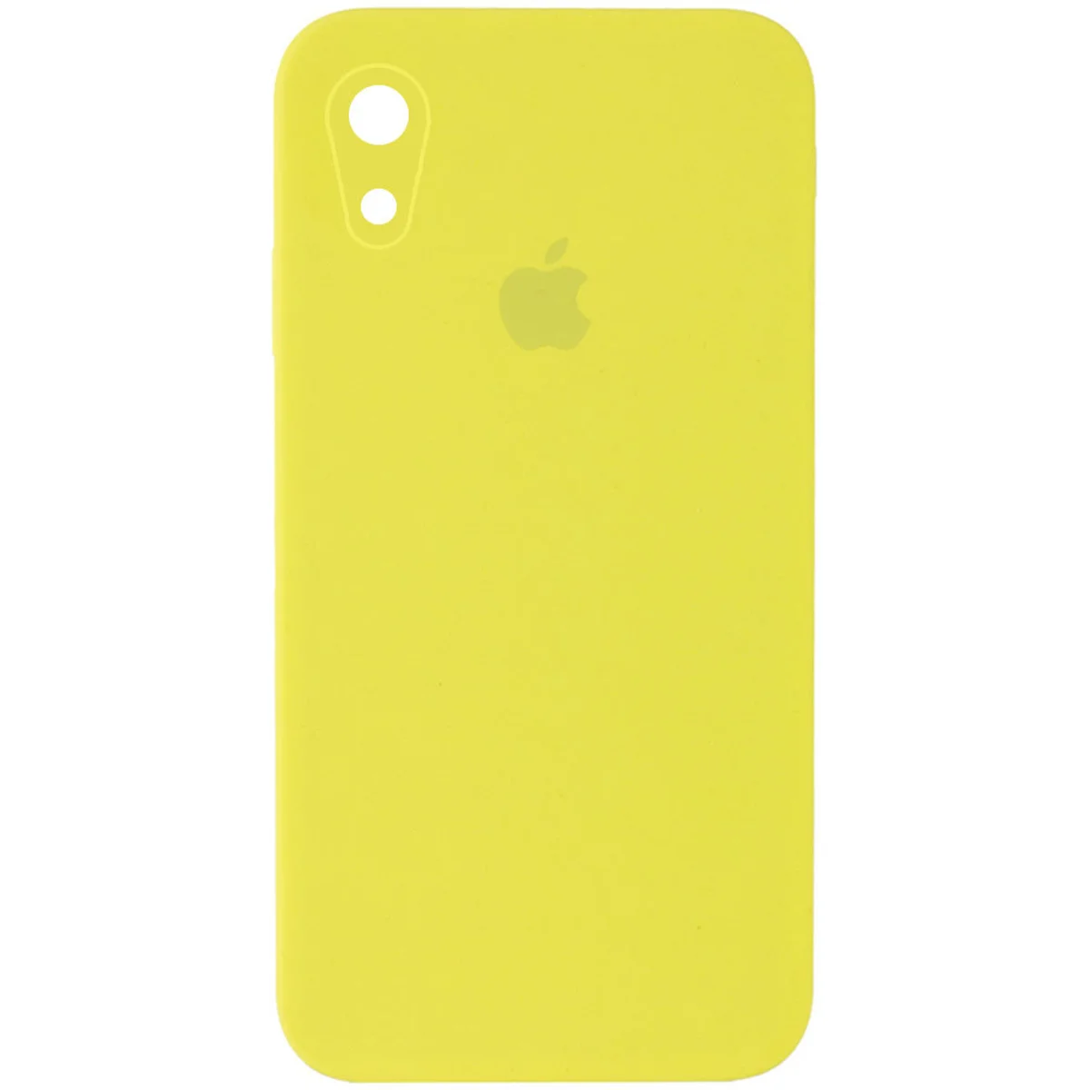 Чехол Silicone Case Square Full Camera Protective (AA) для Apple iPhone XR (6.1") Желтый / Bright Yellow