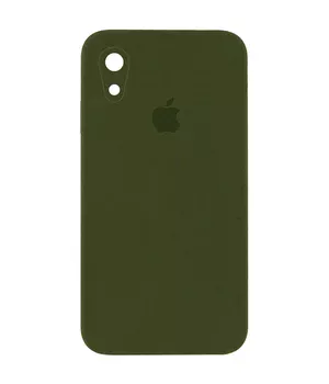 Чохол Silicone Case Square Full Camera Protective (AA) для Apple iPhone XR (6.1") Зелений / Dark Olive