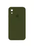 Чохол Silicone Case Square Full Camera Protective (AA) для Apple iPhone XR (6.1") Зелений / Dark Olive
