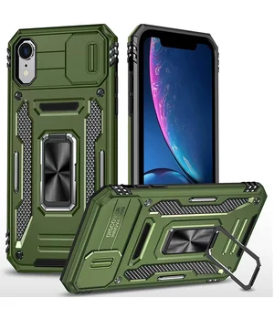 Удароміцний чохол Camshield Army Ring для iPhone XR (6.1") Оливковий / Army Green