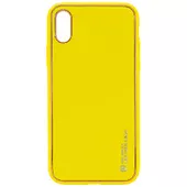 Кожаный чехол Xshield для Apple iPhone XR (6.1") Желтый / Yellow