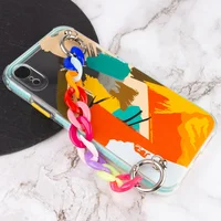 TPU+PC чехол Colorspot с ремешком-цепью для Apple iPhone XR (6.1") Tropic
