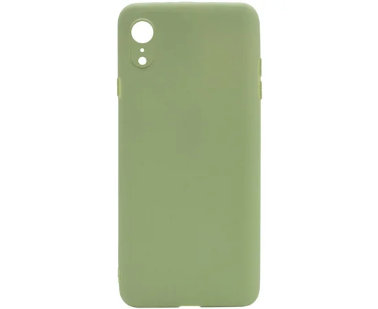 Силиконовый чехол Candy Full Camera для Apple iPhone XR (6.1") Фисташковый