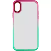 Чехол TPU+PC Fresh sip series для Apple iPhone XR (6.1") Салатовый / Розовый