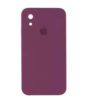 Чохол Silicone Case Square Full Camera Protective (AA) для Apple iPhone XR (6.1 ") Бордовий / Maroon