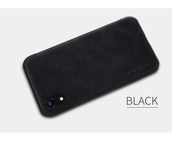 Кожаный чехол (книжка) Nillkin Qin Series для Apple iPhone XR (6.1") Черный