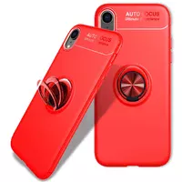 TPU чохол Deen ColorRing під магнітний тримач (opp) для Apple iPhone XR (6.1 ") Червоний / Червоний