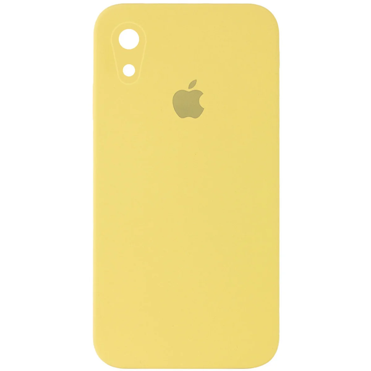 Чехол Silicone Case Square Full Camera Protective (AA) для Apple iPhone XR (6.1") Желтый / Canary Yellow