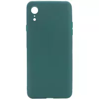 Силиконовый чехол Candy Full Camera для Apple iPhone XR (6.1") Зеленый / Forest green