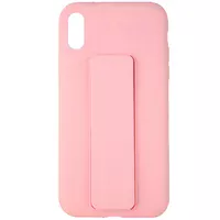 Чехол Silicone Case Hand Holder для Apple iPhone XR (6.1") Розовый / Pink