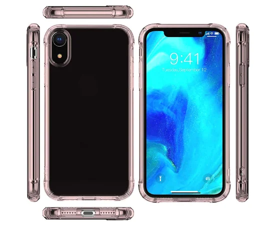TPU чехол Epic Ease с усиленными углами для Apple iPhone XR (6.1") Розовый / Transparent