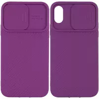 Чехол Camshield Square TPU со шторкой для камеры для Apple iPhone XR (6.1") Фиолетовый