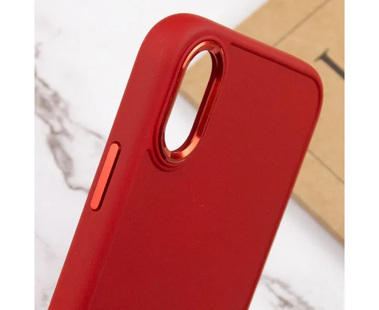 TPU чехол Bonbon Metal Style для Apple iPhone XR (6.1") Красный / Red