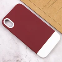 Чохол TPU+PC Bichromatic для iPhone XR (6.1") Wine / White