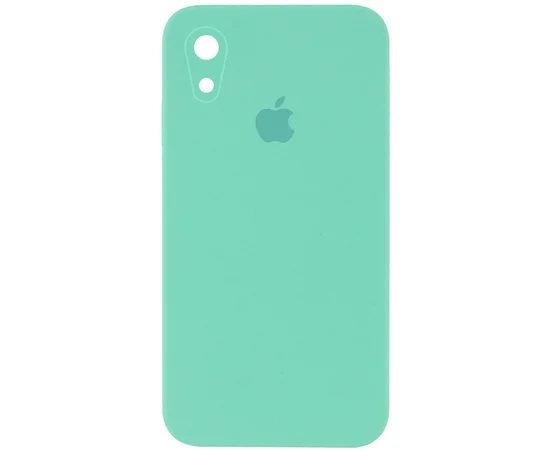Чехол Silicone Case Square Full Camera Protective (AA) для Apple iPhone XR (6.1") Бирюзовый / Turquoise