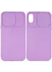 Чехол Camshield Square TPU со шторкой для камеры для Apple iPhone XR (6.1") Сиреневый