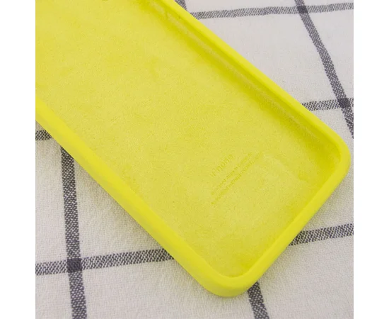 Чехол Silicone Case Square Full Camera Protective (AA) для Apple iPhone XR (6.1") Желтый / Bright Yellow