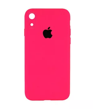 Чохол Silicone Case Square Full Camera Protective (AA) Apple iPhone XR (6.1") Рожевий / Barbie pink