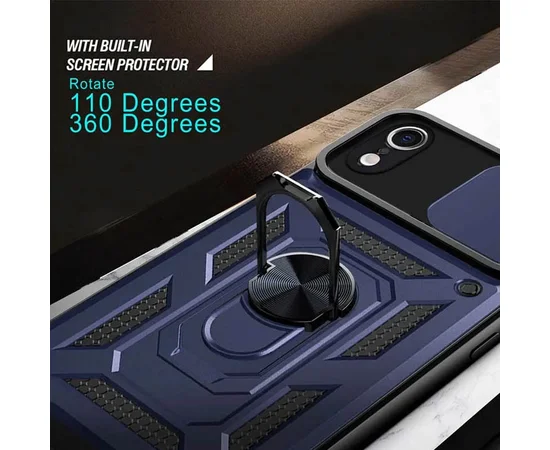 Удароміцний чохол Camshield Serge Ring для iPhone XR (6.1") Синій