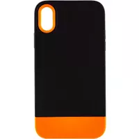 Чехол TPU+PC Bichromatic для Apple iPhone XR (6.1") Black / Orange