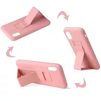 Чехол Silicone Case Hand Holder для Apple iPhone XR (6.1") Розовый / Pink