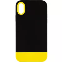 Чохол TPU+PC Bichromatic для iPhone XR (6.1") Black / Yellow