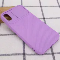 Чехол Camshield Square TPU со шторкой для камеры для Apple iPhone XR (6.1") Сиреневый