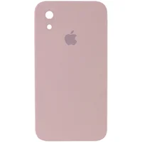 Чехол Silicone Case Square Full Camera Protective (AA) для Apple iPhone XR (6.1") Розовый / Pink Sand