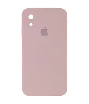 Чехол Silicone Case Square Full Camera Protective (AA) для Apple iPhone XR (6.1") Розовый / Pink Sand