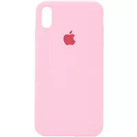 Чехол Silicone Case Full Protective (AA) для Apple iPhone XR (6.1") Розовый / Light pink