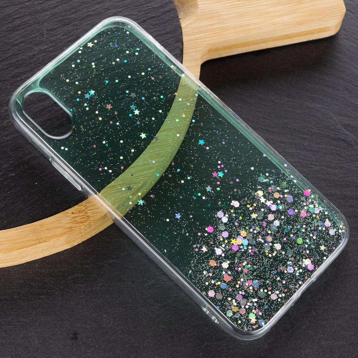 TPU чохол Star Glitter для Apple iPhone XR (6.1 ") Прозорий / М'ятний
