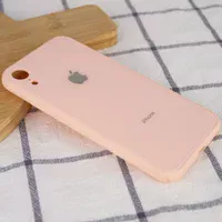 TPU+Glass чехол GLOSSY Logo Full camera (opp) для Apple iPhone XR (6.1") Персиковый