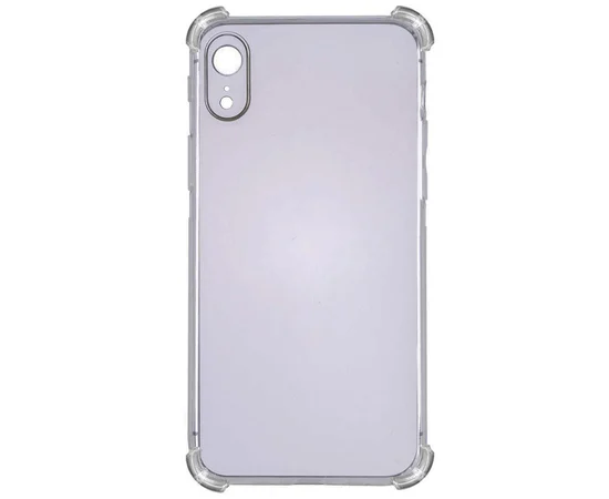 TPU чохол GETMAN Ease logo посилені кути для Apple iPhone XR (6.1") Сірий (прозорий)