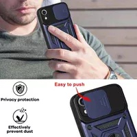 Удароміцний чохол Camshield Serge Ring для iPhone XR (6.1") Синій