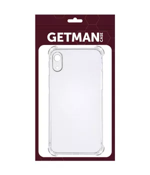 TPU чохол GETMAN Ease logo посилені кути для Apple iPhone XR (6.1 ") Прозорий / Transparent