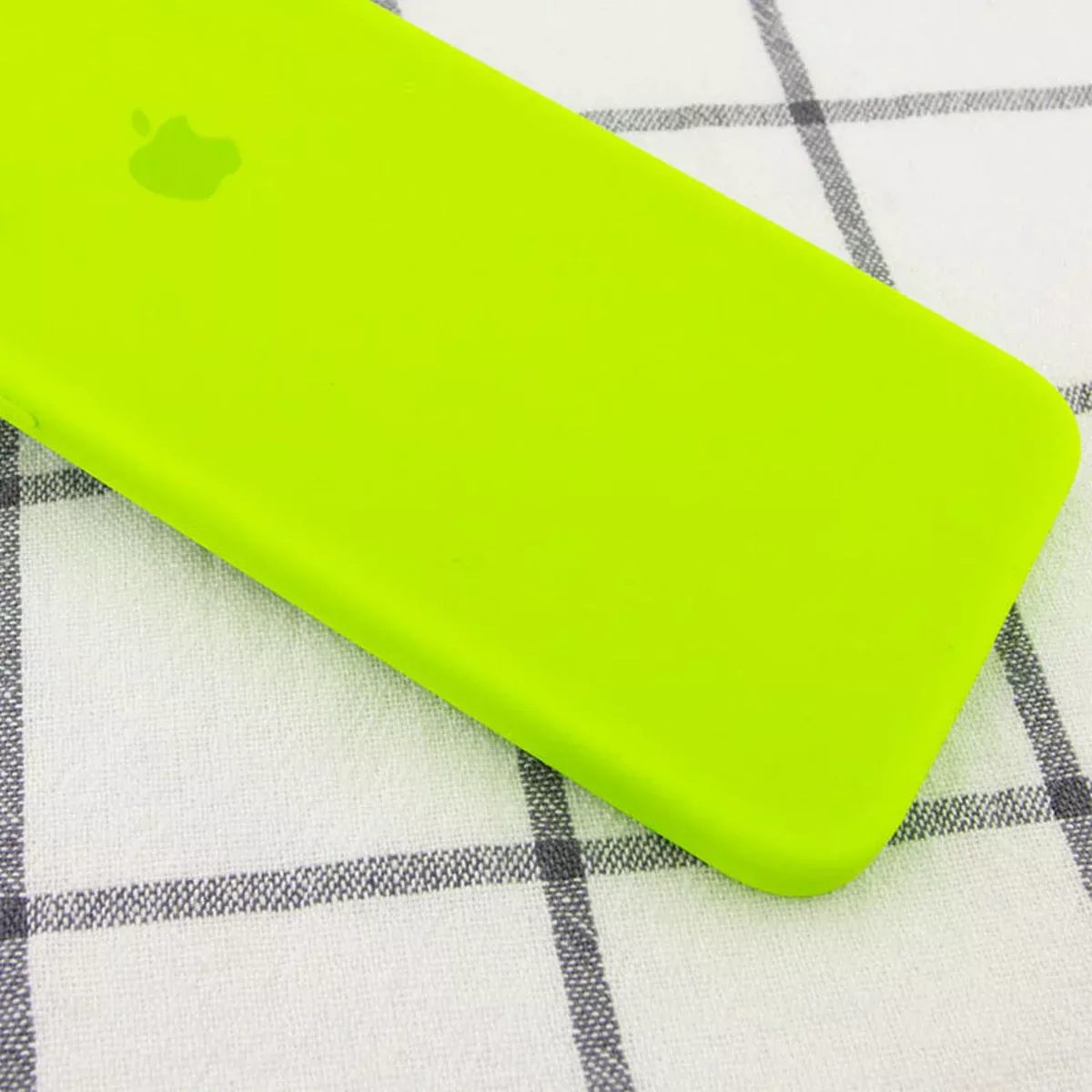 Чехол Silicone Case Square Full Camera Protective (AA) для Apple iPhone XR (6.1") Салатовый / Neon green