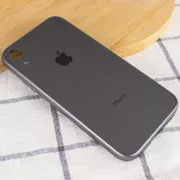 TPU + Glass чохол GLOSSY Logo Full camera для Apple iPhone XR (6.1 ") Сірий