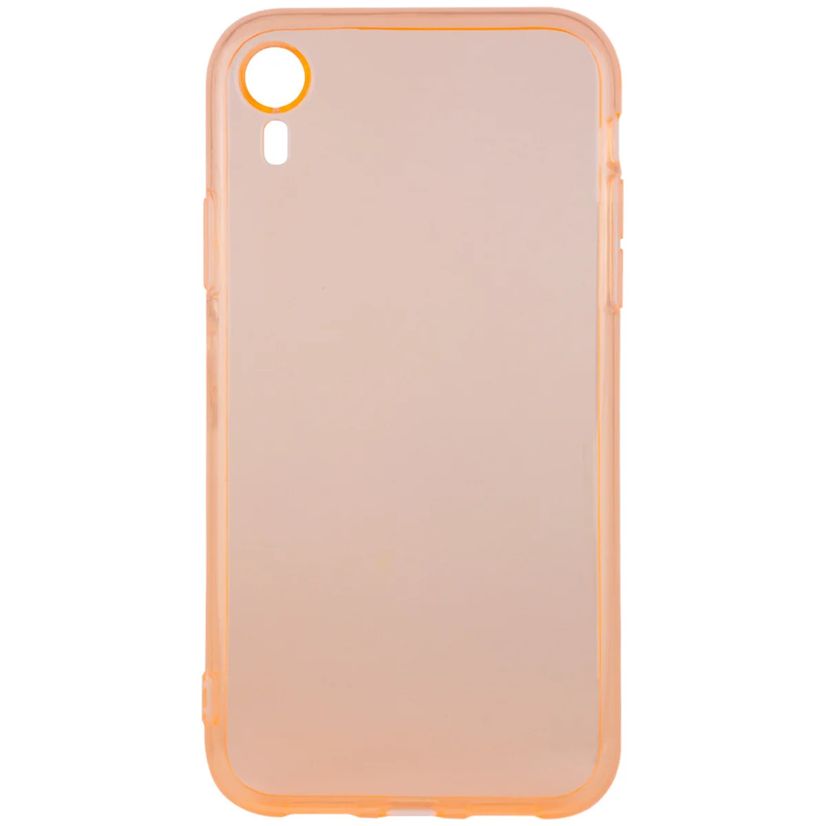 Матовый полупрозрачный TPU чехол с защитой камеры для Apple iPhone XR (6.1") Оранжевый / Orange