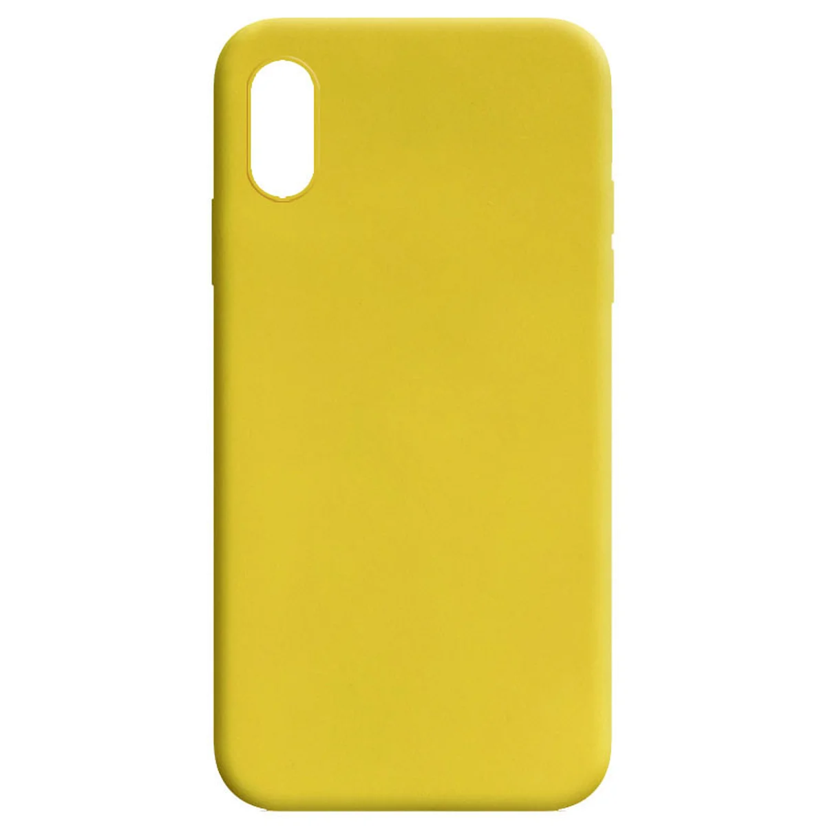 Силиконовый чехол Candy для Apple iPhone XR (6.1") Желтый