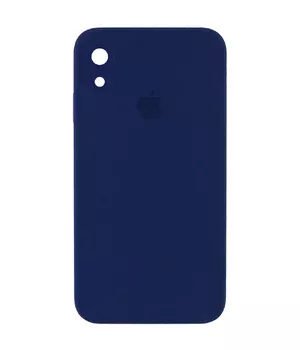 Чехол Silicone Case Square Full Camera Protective (AA) для Apple iPhone XR (6.1") Темно-синий / Midnight blue