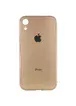 TPU+Glass чехол GLOSSY Logo Full camera для Apple iPhone XR (6.1") Золотой