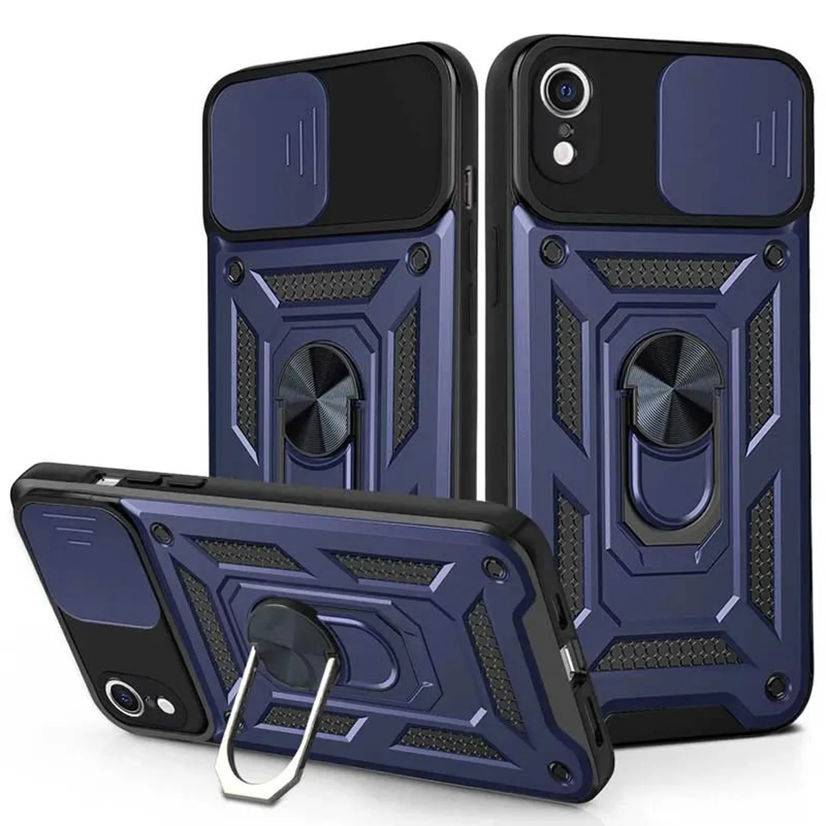 Удароміцний чохол Camshield Serge Ring для iPhone XR (6.1") Синій