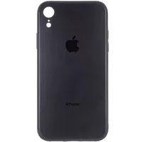 TPU+Glass чехол GLOSSY Logo Full camera для Apple iPhone XR (6.1") Черный